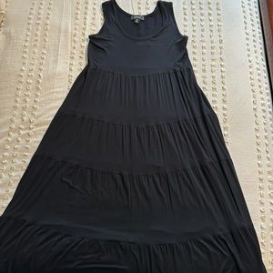 EUC Karen Kane black tiered maxi dress, sz 0X